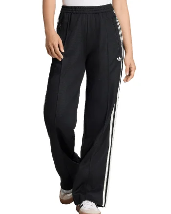 Pantaloni de trening drepti cu buzunare cu fermoar Classic, Alb/Negru