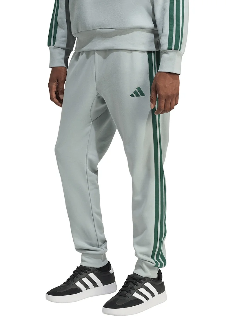 Pantaloni de trening cu logo si snur, Verde pal