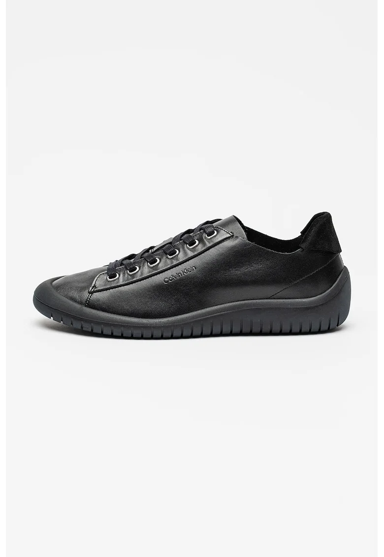 Pantofi sport uni de piele, Negru