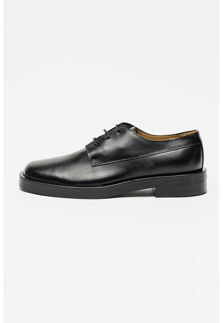 Pantofi derby din piele, Negru
