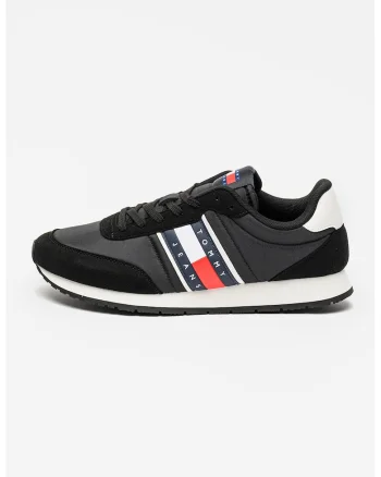 Pantofi sport de plasa cu garnituri de piele intoarsa ecologica Classic, Rosu/Alb/Negru