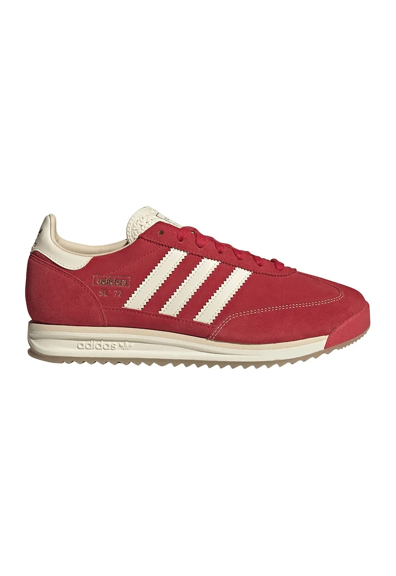 Pantofi sport din piele intoarsa SL72, Rosu/Alb murdar