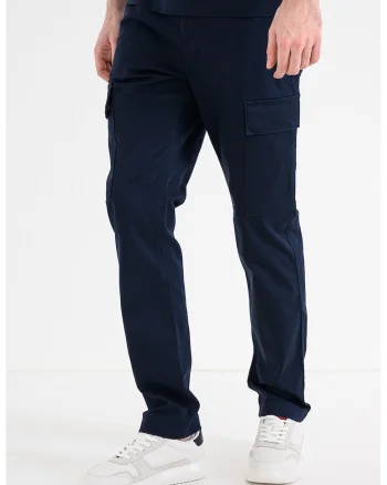 Pantaloni cargo slim fit, Bleumarin