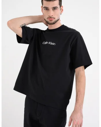 Tricou cu imprimeu logo, Negru