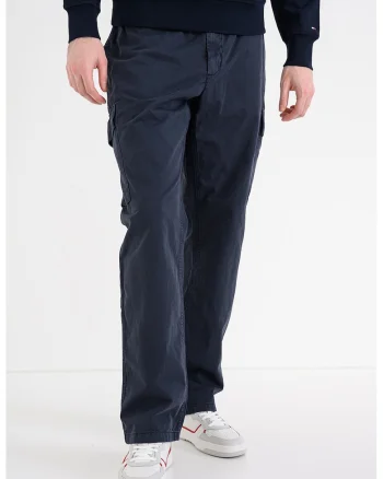 Pantaloni cargo cu croiala dreapta Denton, Bleumarin