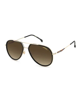 Ochelari de soare aviator unisex cu lentile in degrade, Auriu, Maro,
