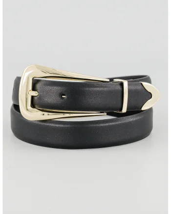 Curea din piele West, Negru