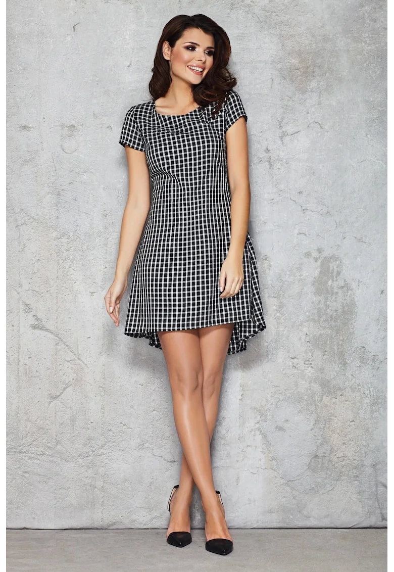 Rochie de dama  Poliester, M034 - Alb/Negru -