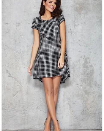 Rochie de dama  Poliester, M034 - Alb/Negru -