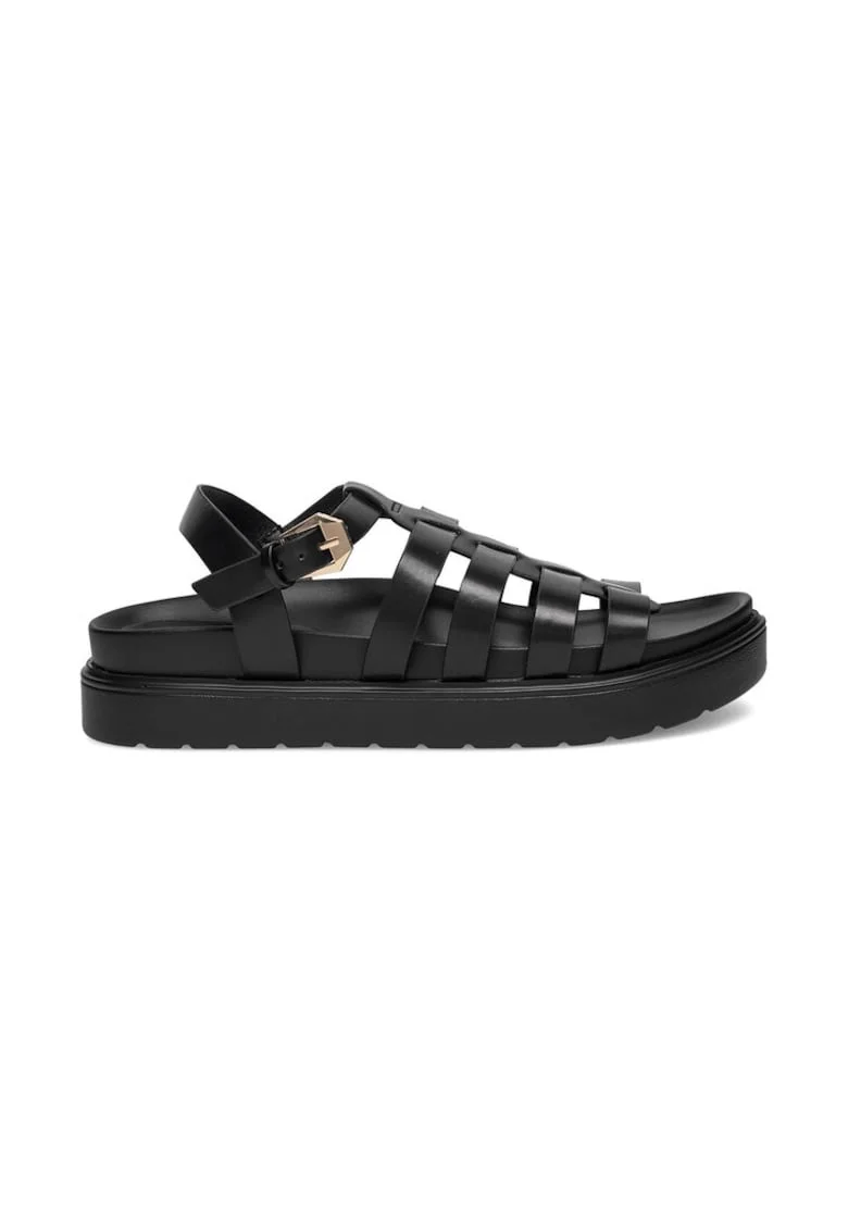 Sandale dama,  590559, Piele ecologica, Negru,