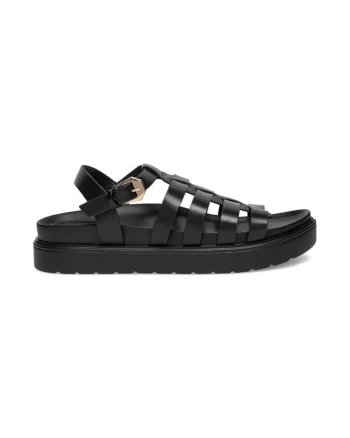 Sandale dama,  590559, Piele ecologica, Negru,