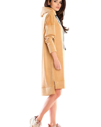Rochie  Poliester, Bej, XL