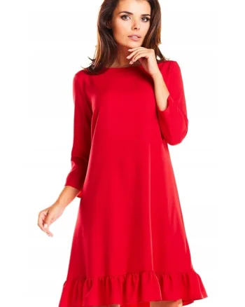 Rochie dama  Poliester, M185 - Rosu -