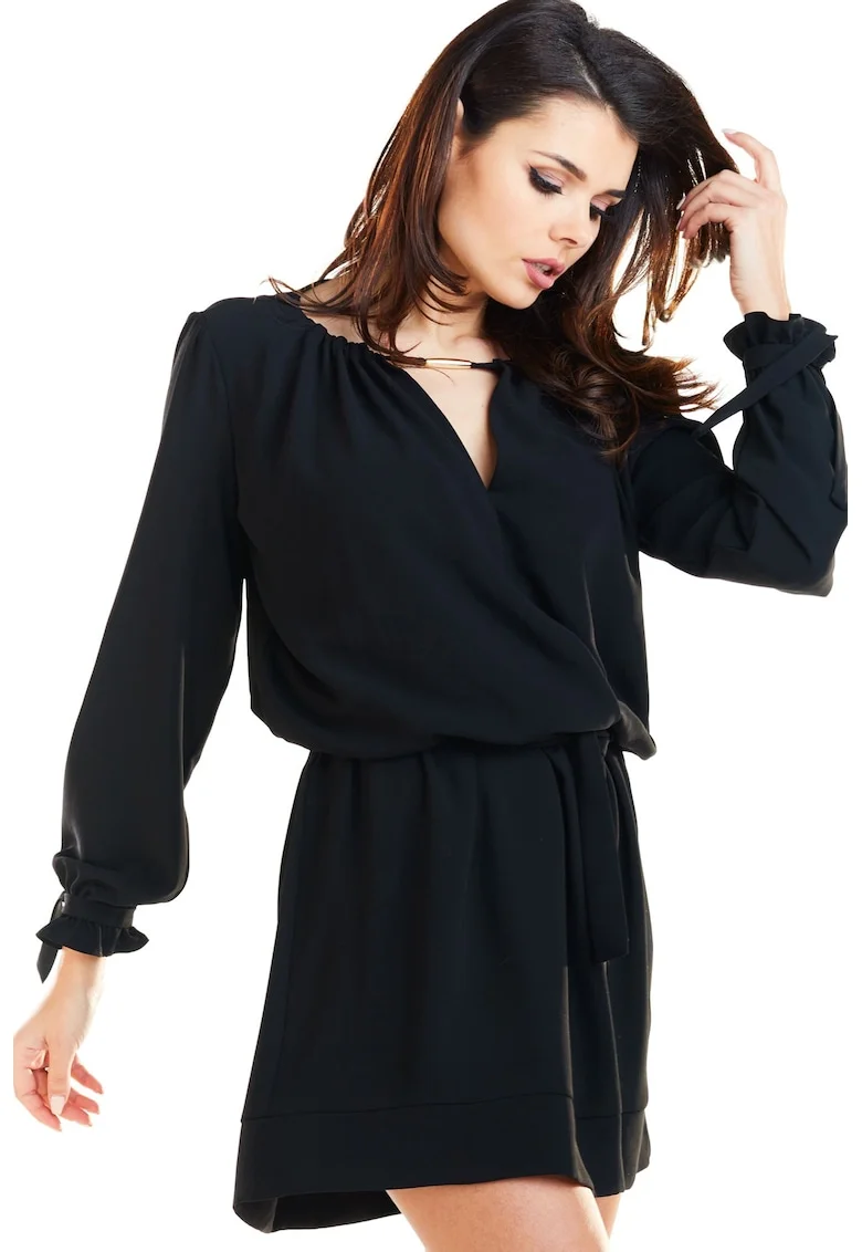 Rochie dama,  Poliester, Negru, A268