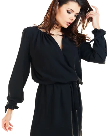 Rochie dama,  Poliester, Negru, A268