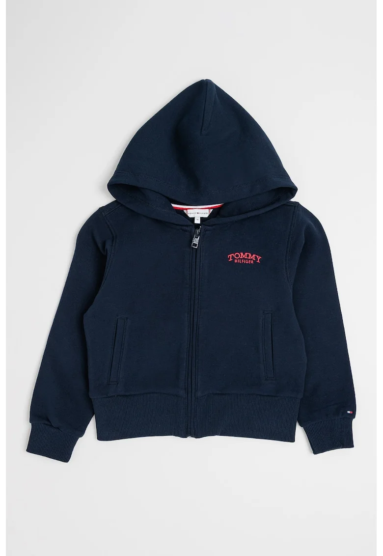 Hanorac regular fit cu logo, Bleumarin