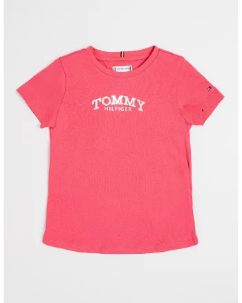 Tricou regular fit cu imprimeu logo, Roz aprins