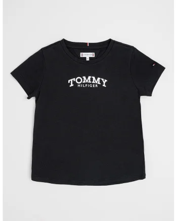 Tricou regular fit cu imprimeu logo, Negru