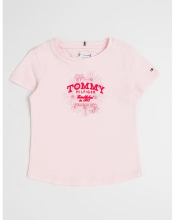 Tricou regular fit de bumbac cu logo, Roz pastel