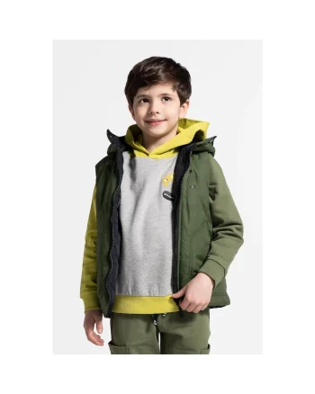 Vesta  verde/negru, material rezistent, pentru baieti, ideala pentru utilizare zilnica, poliester