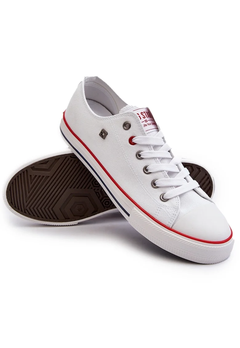 Pantofi barbati,  Textil, Alb, Alb
