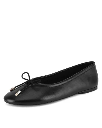 Balerini dama,  piele naturala, negri