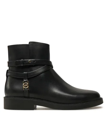 Botine dama 40F4ABME5L,  Piele naturala, Negru