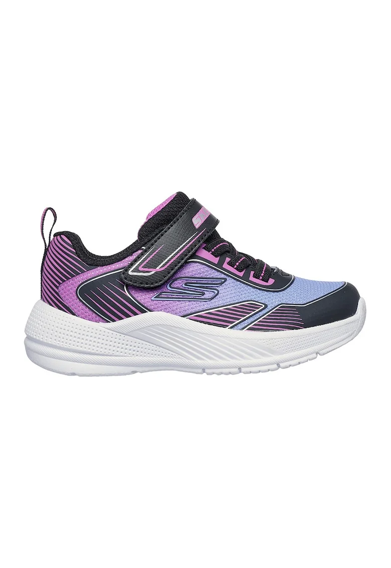 Pantofi sport cu logo Microspec Advance Oasis, Negru/Albastru lavanda/Roz fandango