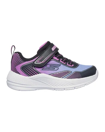 Pantofi sport cu logo Microspec Advance Oasis, Negru/Albastru lavanda/Roz fandango