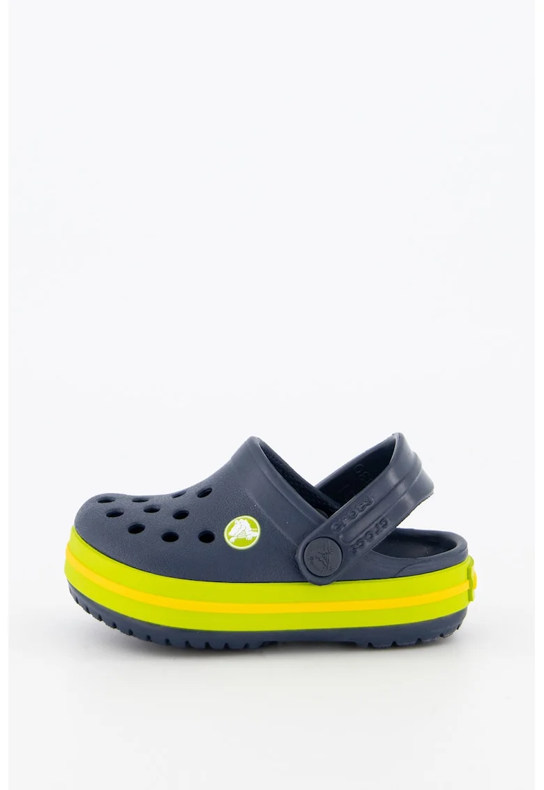 Saboti slingback relaxed fit Crocband, Verde neon/Bleumarin