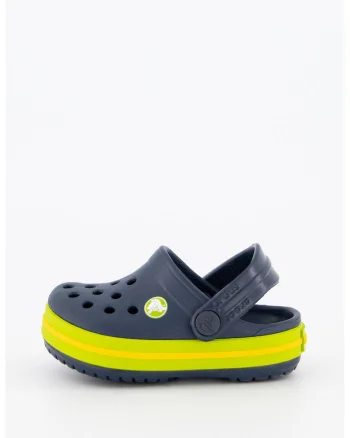 Saboti slingback relaxed fit Crocband, Verde neon/Bleumarin