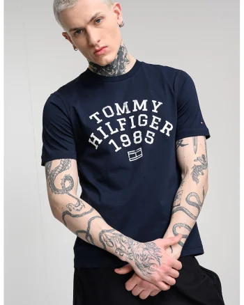 Tricou din bumbac cu imprimeu, Bleumarin