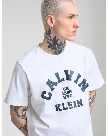 Tricou lejer cu logo pe partea din fata, Alb