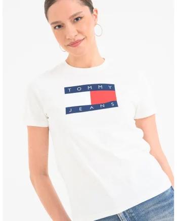Tricou cu imprimeu logo, Alb