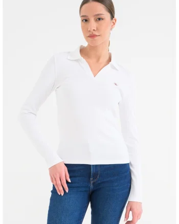 Bluza slim fit striata, Alb optic