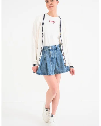 Cardigan relaxed fit cu nasturi si aspect texturat, Crem