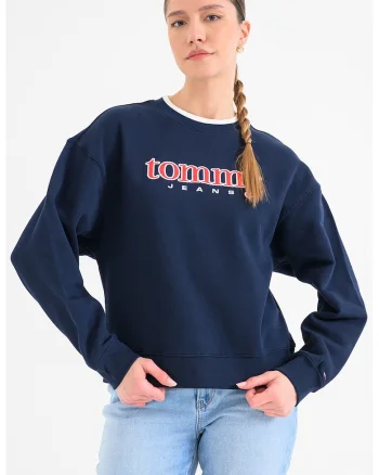 Bluza de trening cu imprimeu logo, Bleumarin