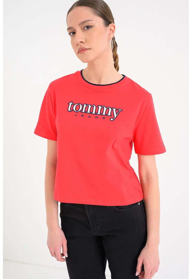 Tricou cu imprimeu logo, Rosu