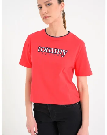 Tricou cu imprimeu logo, Rosu