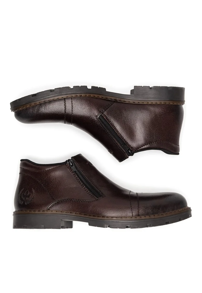 Ghete barbati,  botine maro, piele naturala