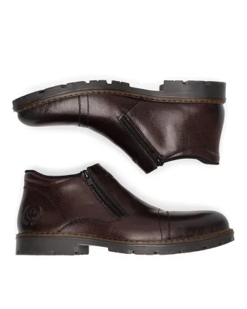 Ghete barbati,  botine maro, piele naturala