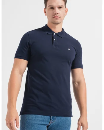 Tricou polo regular fit cu aspect pique