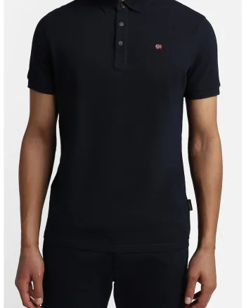 Tricou polo de bumbac Eolanos, Bleumarin
