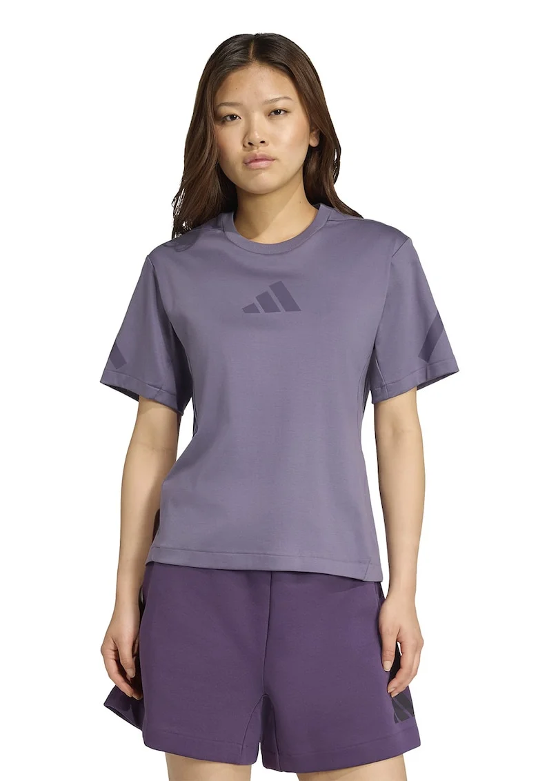Tricou de bumbac cu imprimeu logo Z.N.E., Lila pal