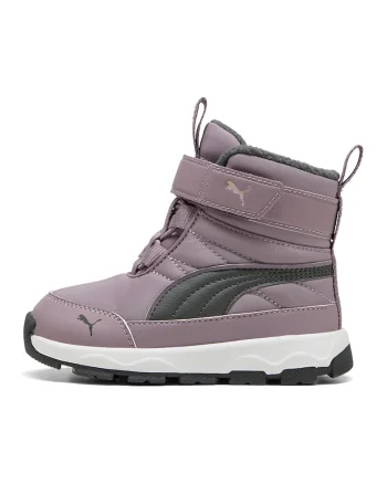 Ghete de piele ecologica si material textil Evolve AC+, Lila pal/Gri inchis