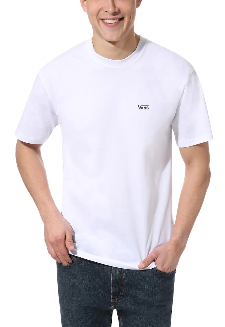 Tricou cu decolteu la baza gatului si logo discret