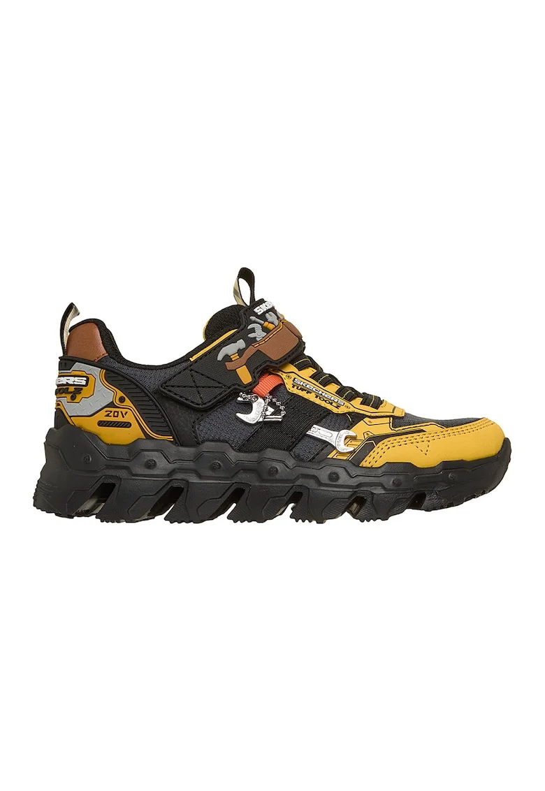 Pantofi sport Mega-Flex Lite cu velcro, Galben sofran/Gri antracit