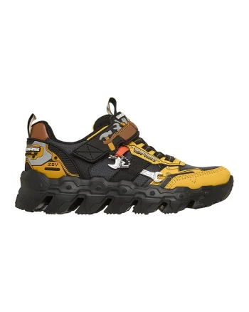 Pantofi sport Mega-Flex Lite cu velcro, Galben sofran/Gri antracit