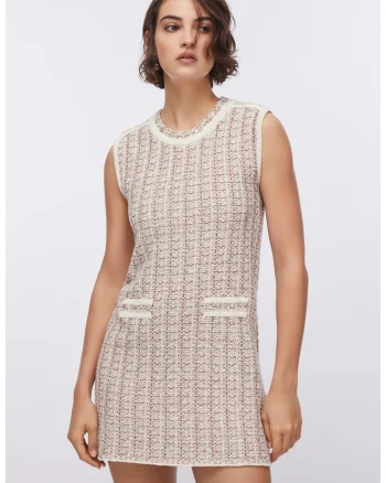 Rochie mini fara maneci, Alb