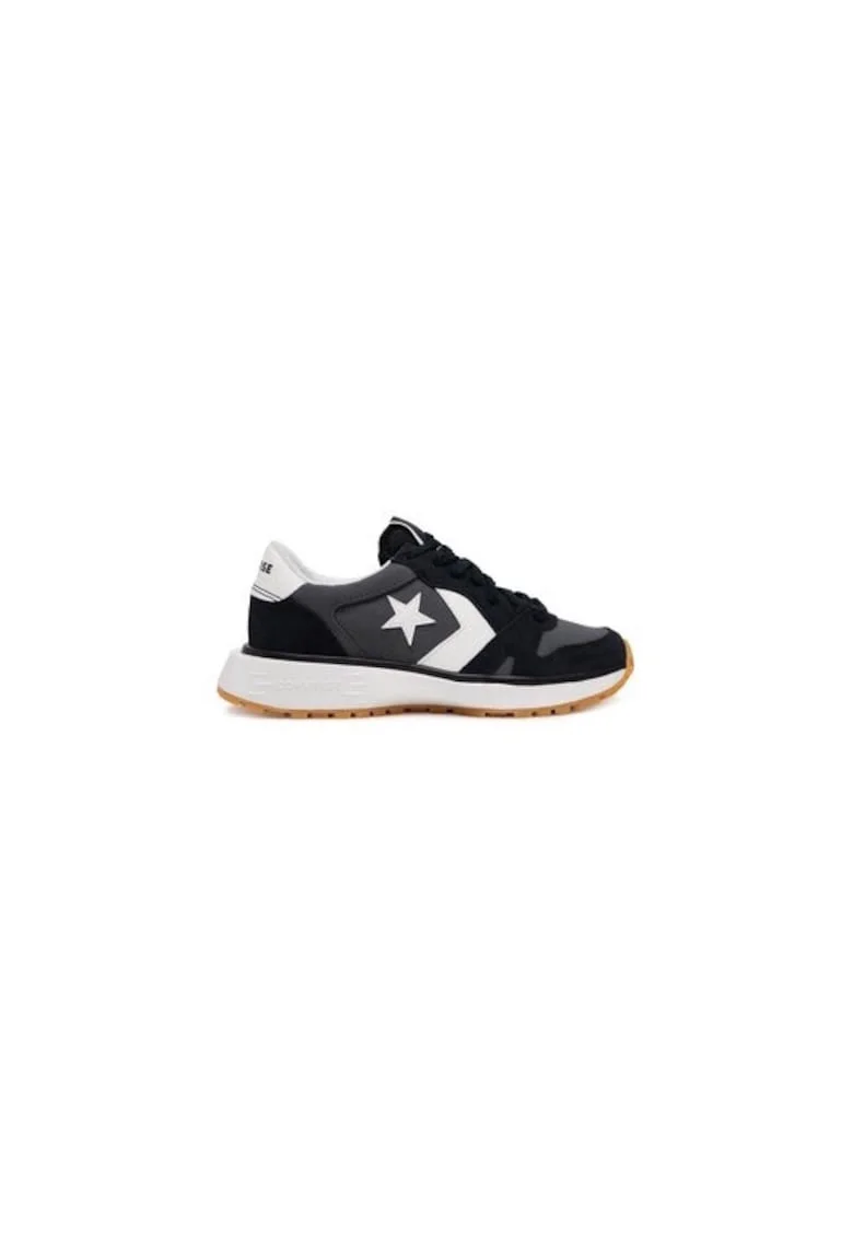 Pantofi sport cu garnituri din piele intoarsa Omni, Negru
